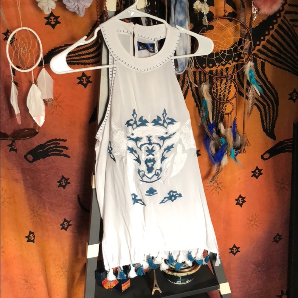 embroidered tank top